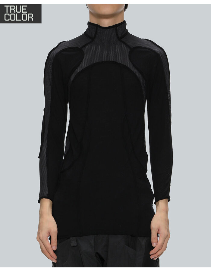 HAMCUS LPU / UNION STANDARD FRAYED-EDGE BODYSUIT - BLACK