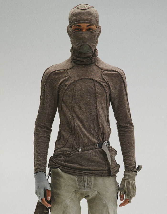 HAMCUS LPU / UNION STANDARD FRAYED-EDGE BODYSUIT - CROCODILE