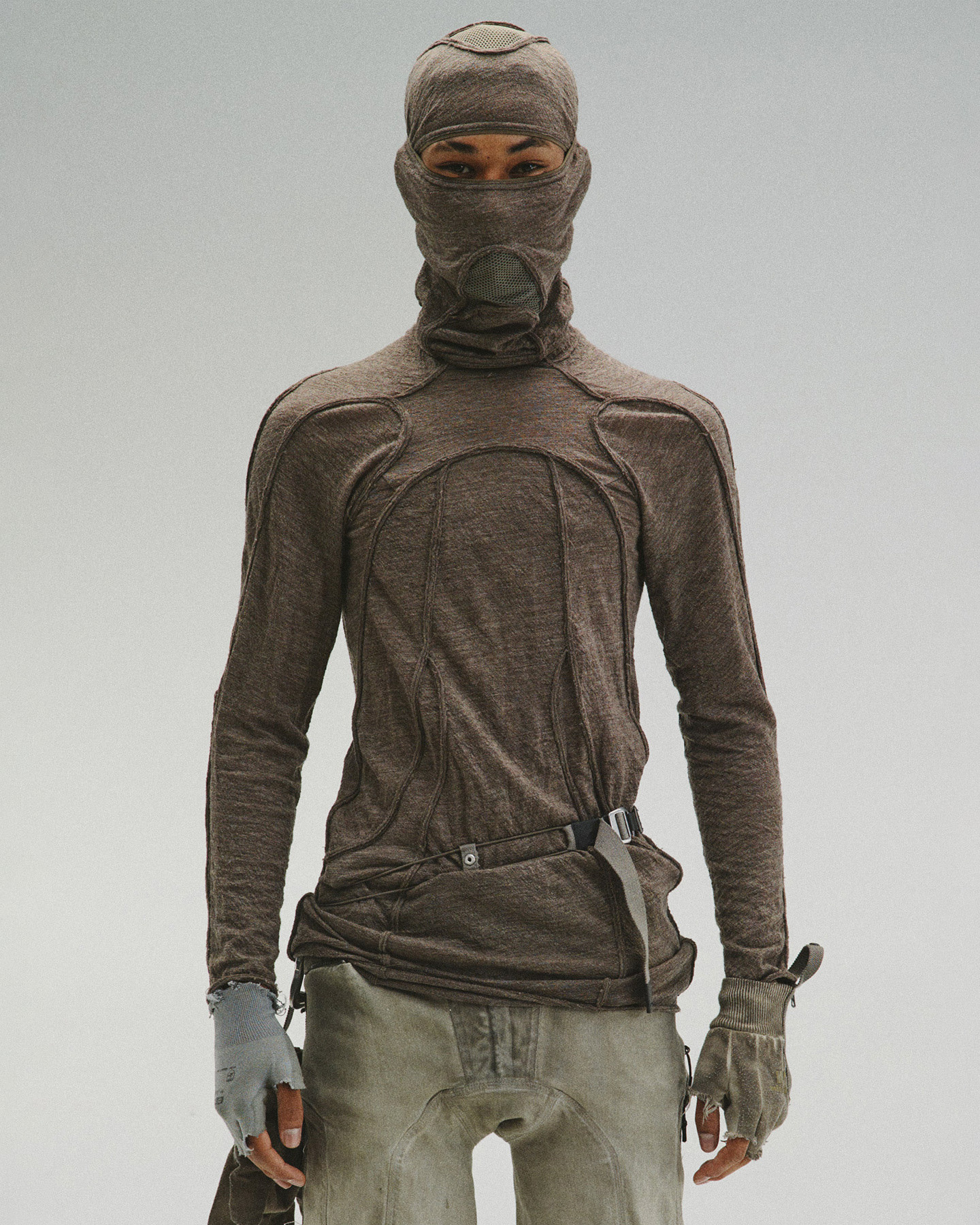 LPU / UNION STANDARD FRAYED-EDGE BODYSUIT - CROCODILE