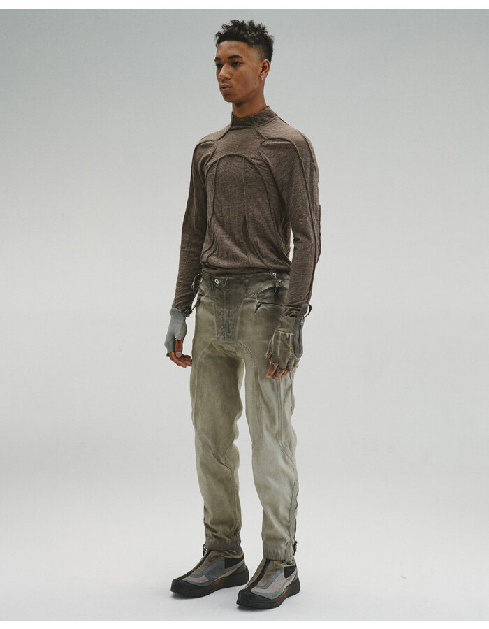 HAMCUS LPU / UNION STANDARD FRAYED-EDGE BODYSUIT - CROCODILE