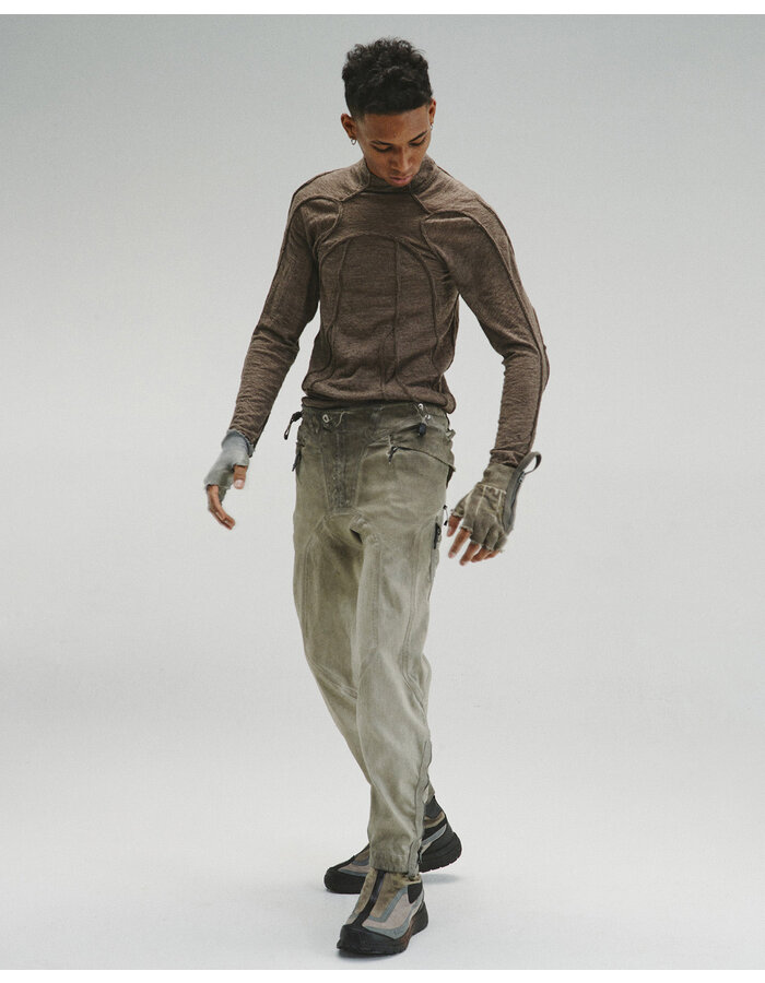 HAMCUS LPU / UNION STANDARD FRAYED-EDGE BODYSUIT - CROCODILE