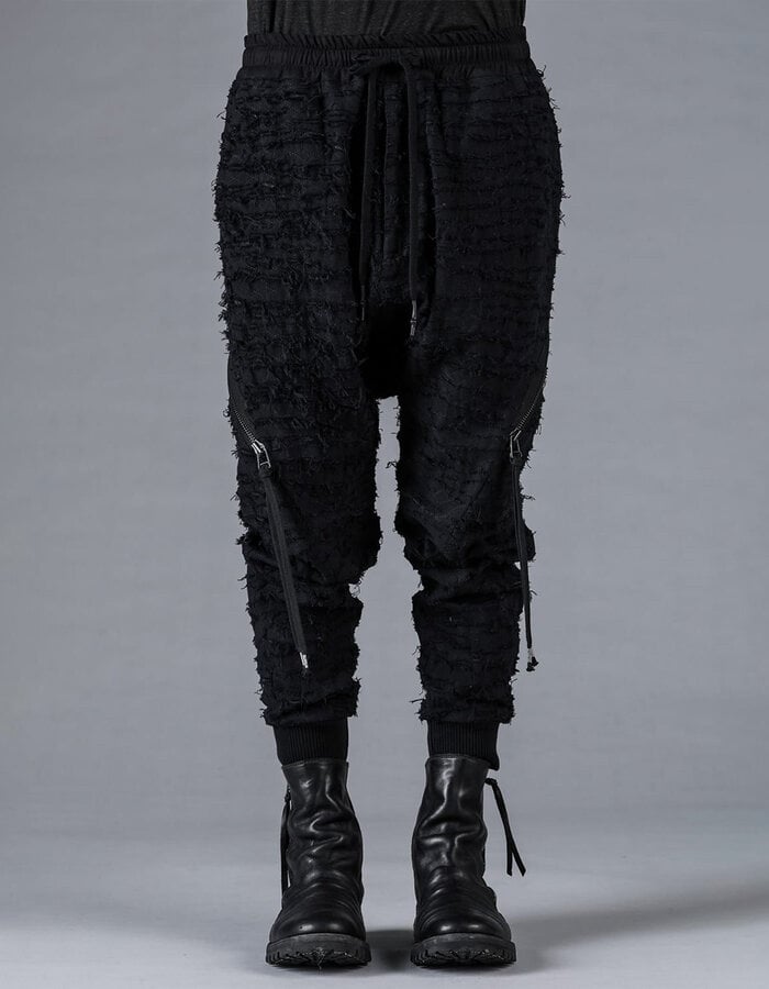 D. HYGEN COTTON VIYELLA DAMAGE QUILT LOW CROTCH JOGGER