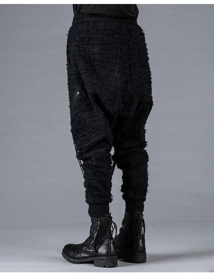 D. HYGEN COTTON VIYELLA DAMAGE QUILT LOW CROTCH JOGGER