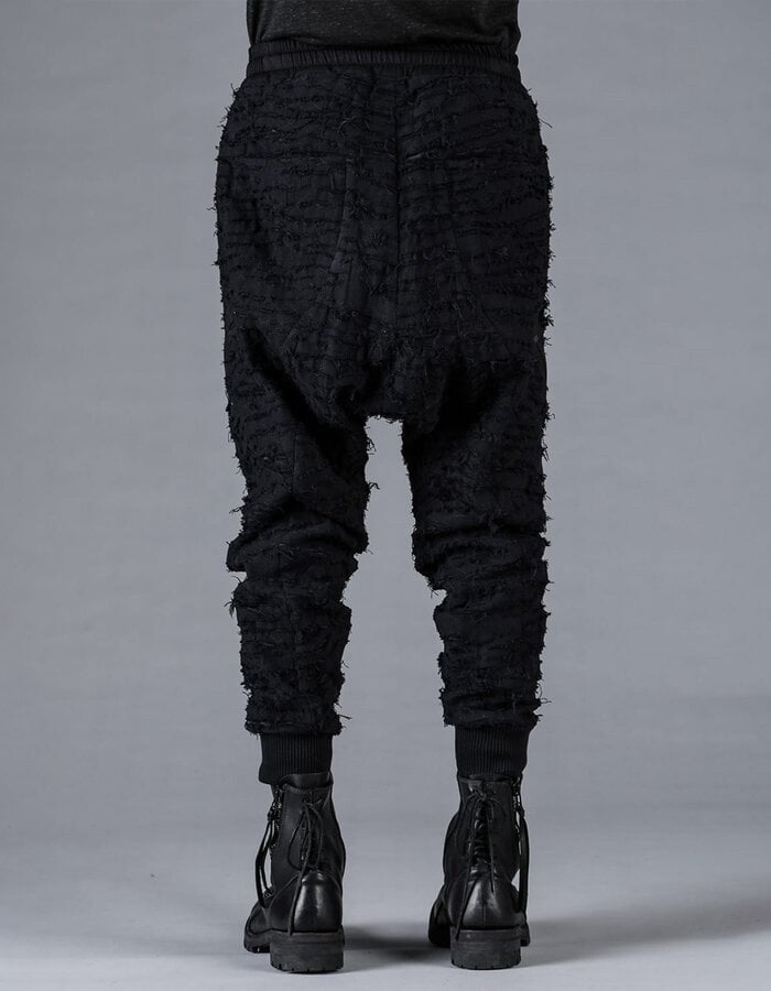 D. HYGEN COTTON VIYELLA DAMAGE QUILT LOW CROTCH JOGGER