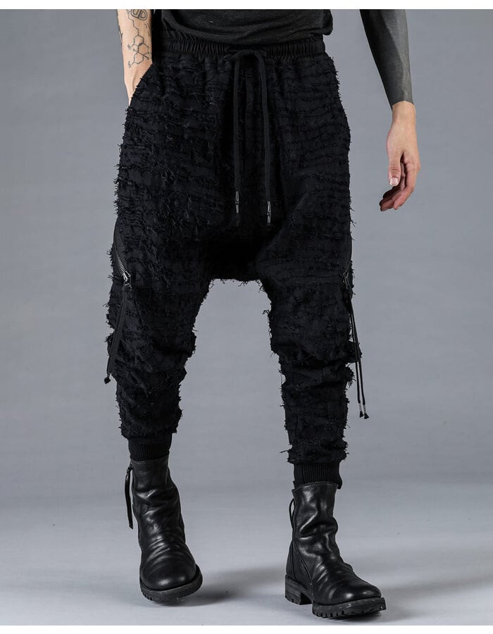 D. HYGEN COTTON VIYELLA DAMAGE QUILT LOW CROTCH JOGGER