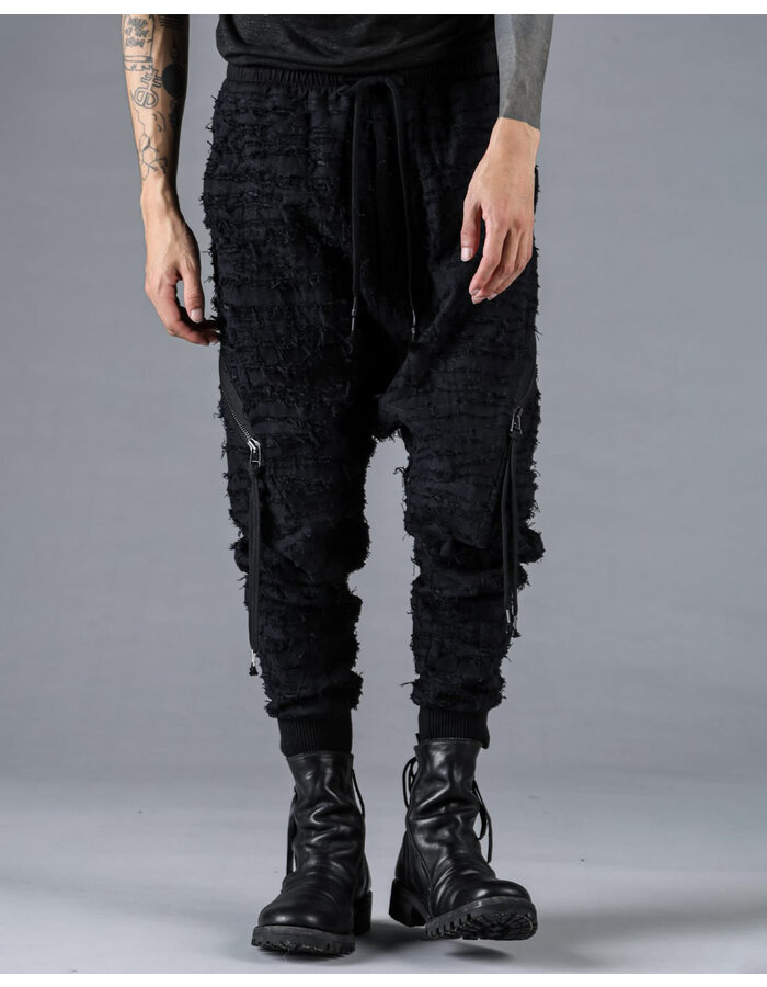 D. HYGEN COTTON VIYELLA DAMAGE QUILT LOW CROTCH JOGGER
