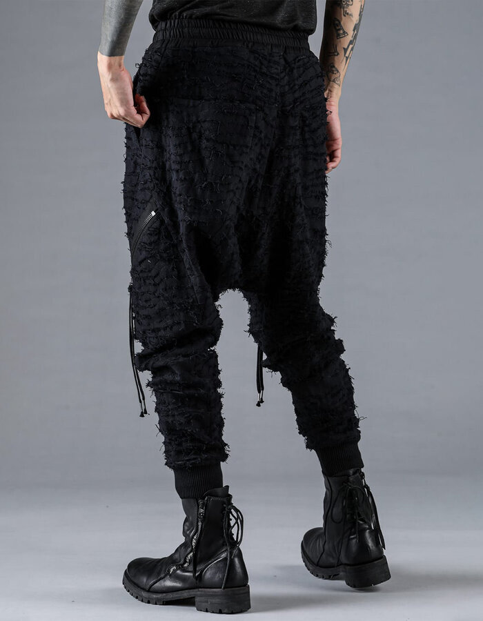 D. HYGEN COTTON VIYELLA DAMAGE QUILT LOW CROTCH JOGGER