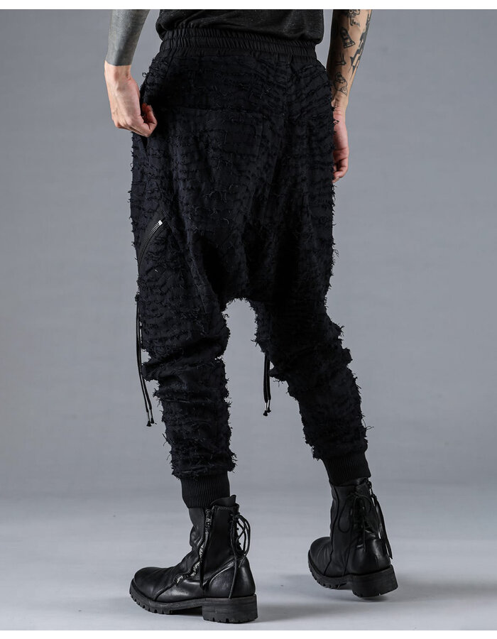 D. HYGEN COTTON VIYELLA DAMAGE QUILT LOW CROTCH JOGGER