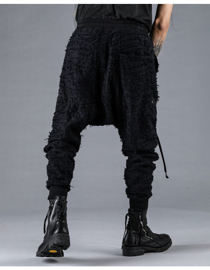 D. HYGEN COTTON VIYELLA DAMAGE QUILT LOW CROTCH JOGGER