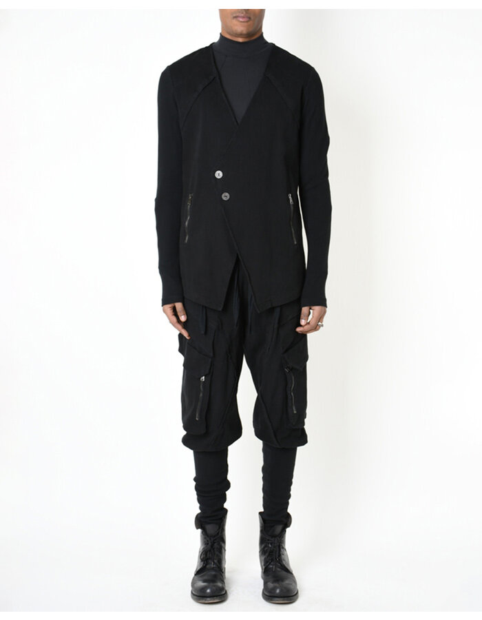 LA HAINE INSIDE US RIB ARM ASYMMETRIC DOUBLE BREASTED BLAZER
