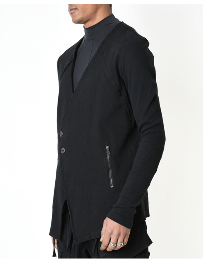 LA HAINE INSIDE US RIB ARM ASYMMETRIC DOUBLE BREASTED BLAZER