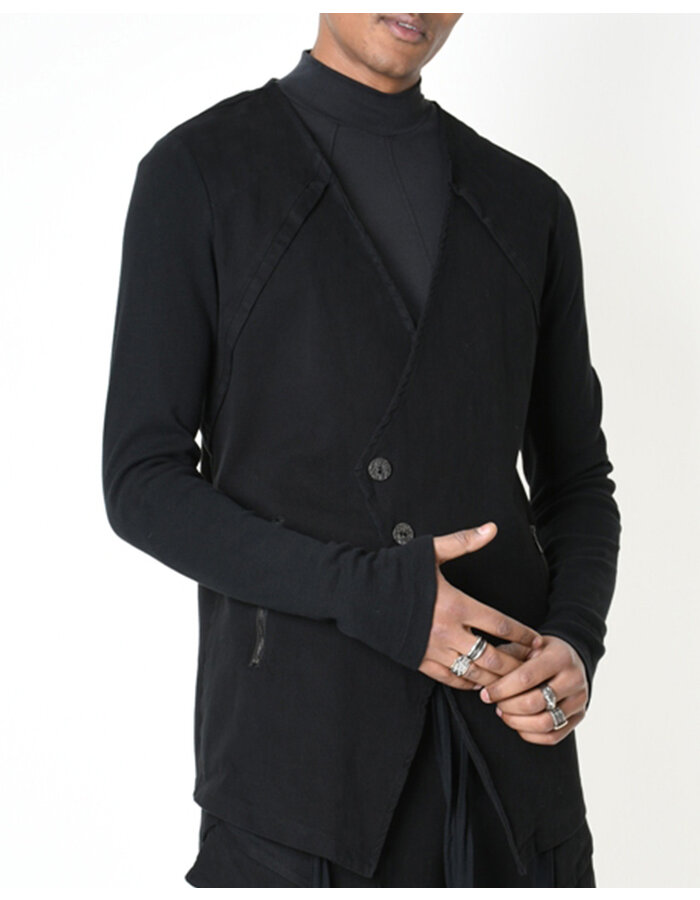 LA HAINE INSIDE US RIB ARM ASYMMETRIC DOUBLE BREASTED BLAZER