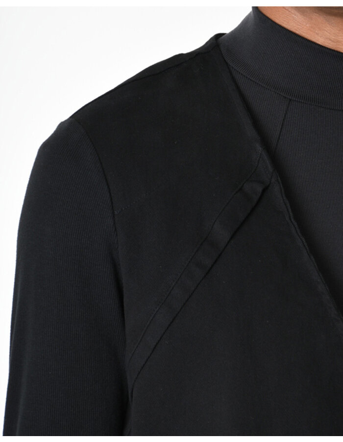 LA HAINE INSIDE US RIB ARM ASYMMETRIC DOUBLE BREASTED BLAZER