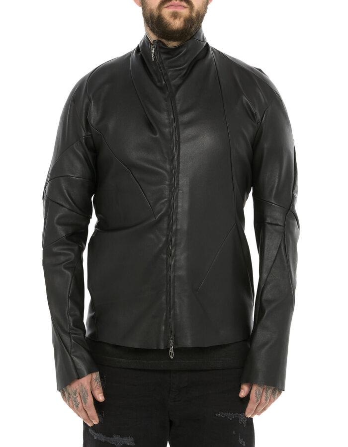 LEON EMANUEL BLANCK DISTORTION AVIATOR JACKET - STRETCH LAMB