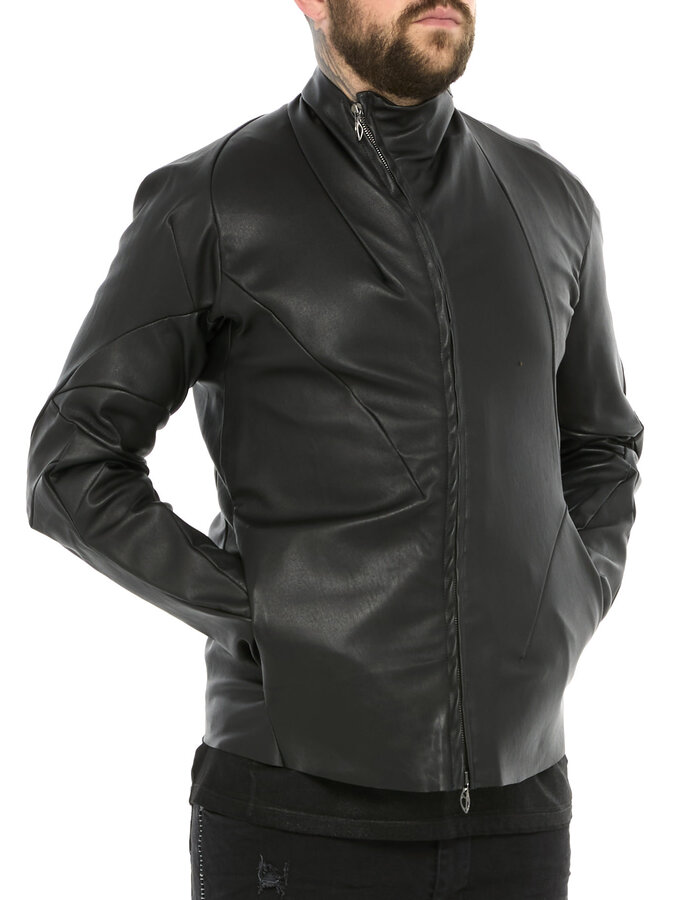LEON EMANUEL BLANCK DISTORTION AVIATOR JACKET - STRETCH LAMB