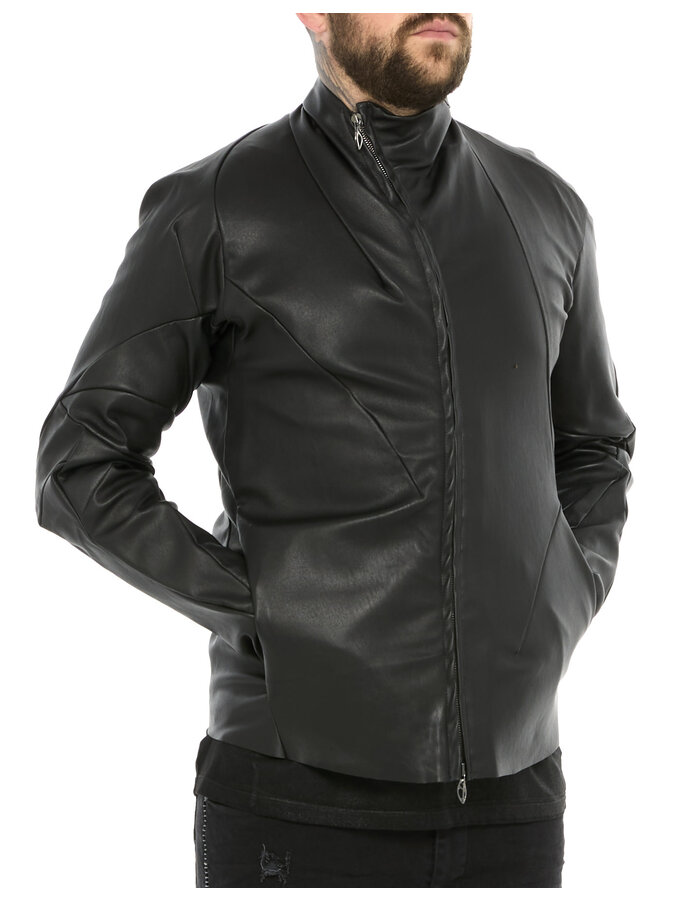 LEON EMANUEL BLANCK DISTORTION AVIATOR JACKET - STRETCH LAMB
