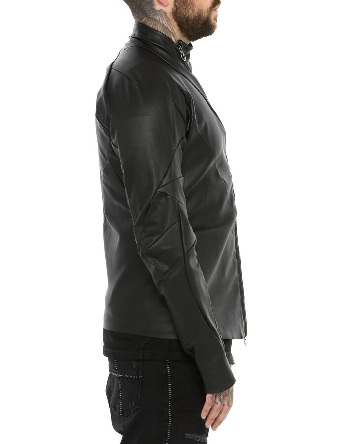 LEON EMANUEL BLANCK DISTORTION AVIATOR JACKET - STRETCH LAMB