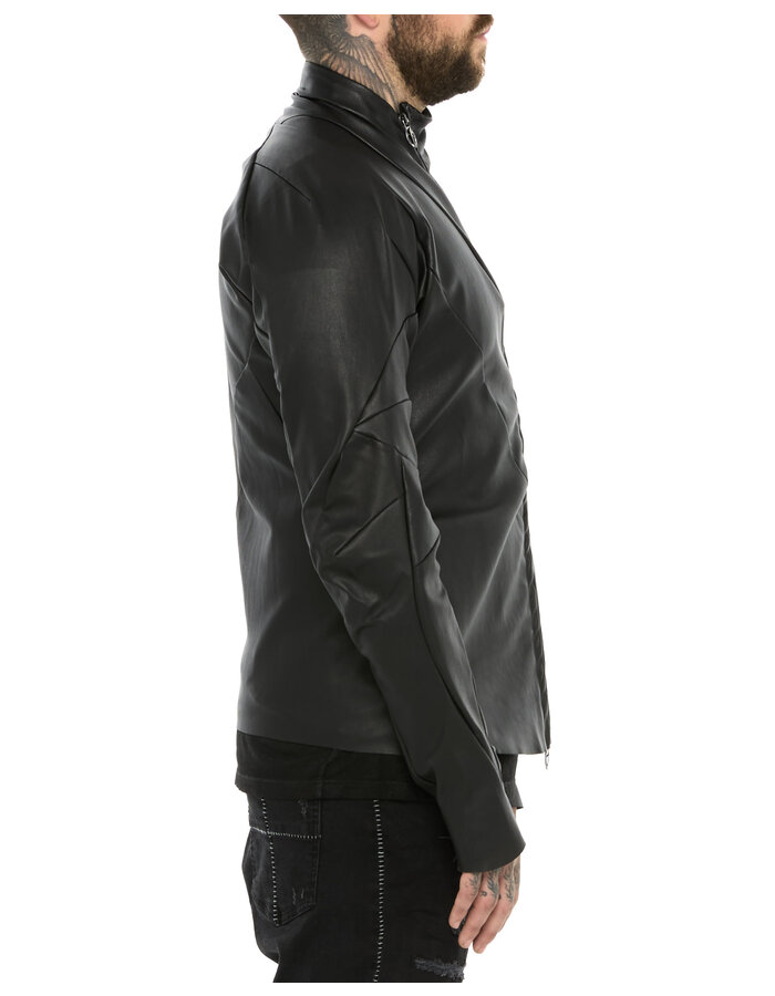 LEON EMANUEL BLANCK DISTORTION AVIATOR JACKET - STRETCH LAMB