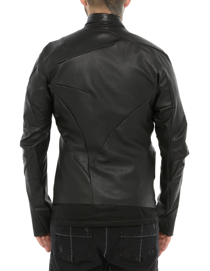 LEON EMANUEL BLANCK DISTORTION AVIATOR JACKET - STRETCH LAMB