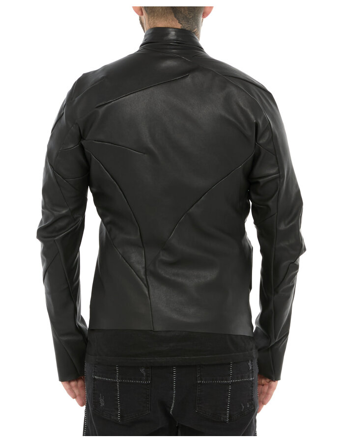 LEON EMANUEL BLANCK DISTORTION AVIATOR JACKET - STRETCH LAMB