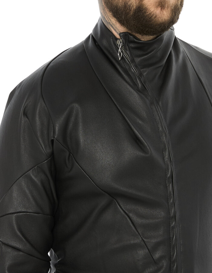 LEON EMANUEL BLANCK DISTORTION AVIATOR JACKET - STRETCH LAMB