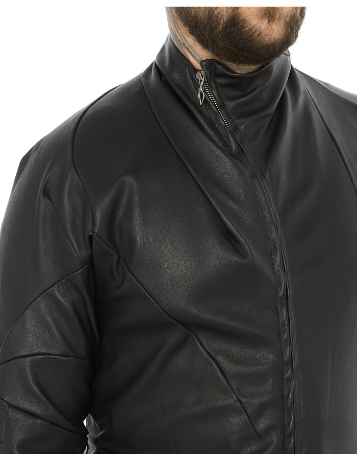 LEON EMANUEL BLANCK DISTORTION AVIATOR JACKET - STRETCH LAMB