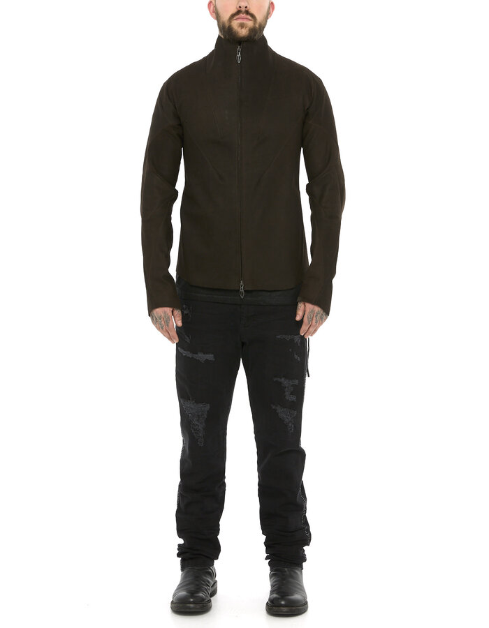 LEON EMANUEL BLANCK FORCED PERSPECTIVE AVIATOR JACKET - BUFFALO (ESPRESSO)