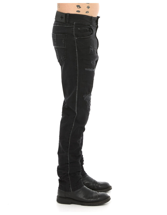 MD75 DISTRESSED STRAIGHT LEG JEANS