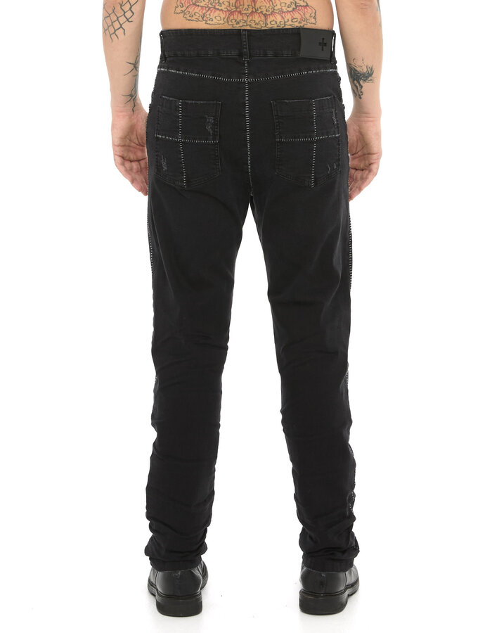 MD75 DISTRESSED STRAIGHT LEG JEANS