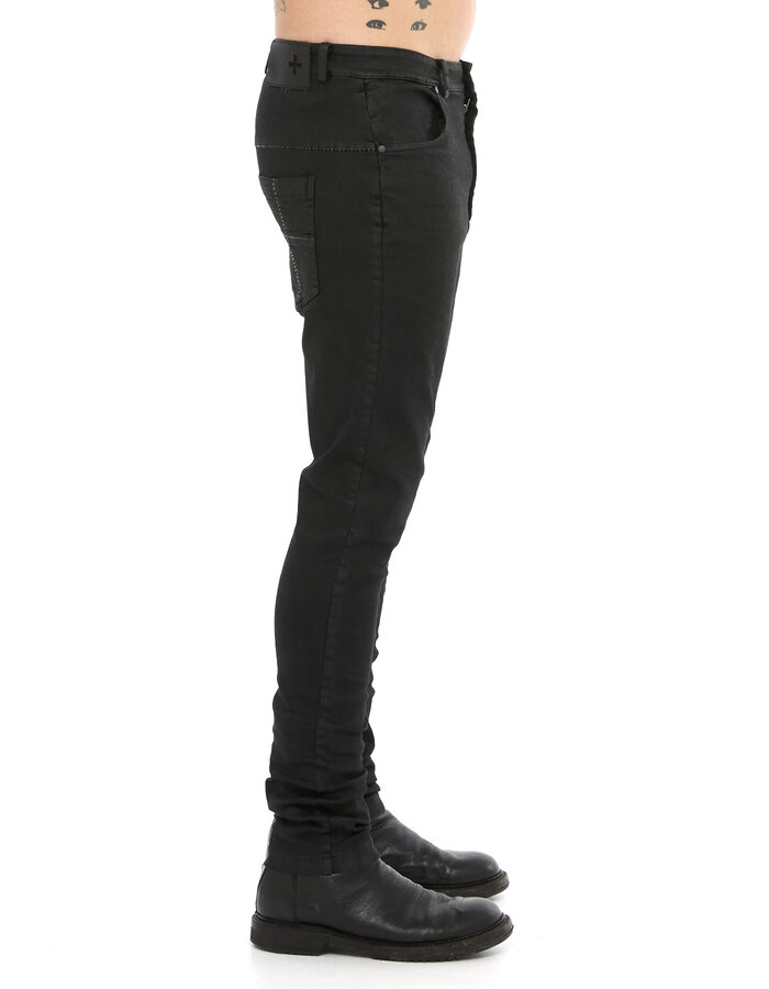 MD75 RESIN COATED STRETCH SLIM JEANS