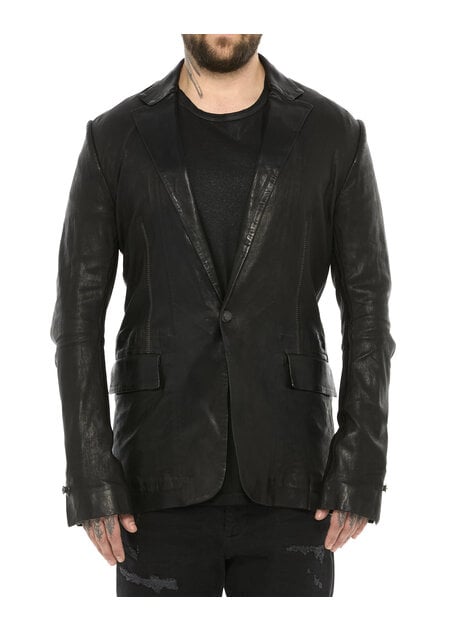 ISAAC SELLAM EXPERIENCE PIONNIER STRETCH LEATHER BLAZER