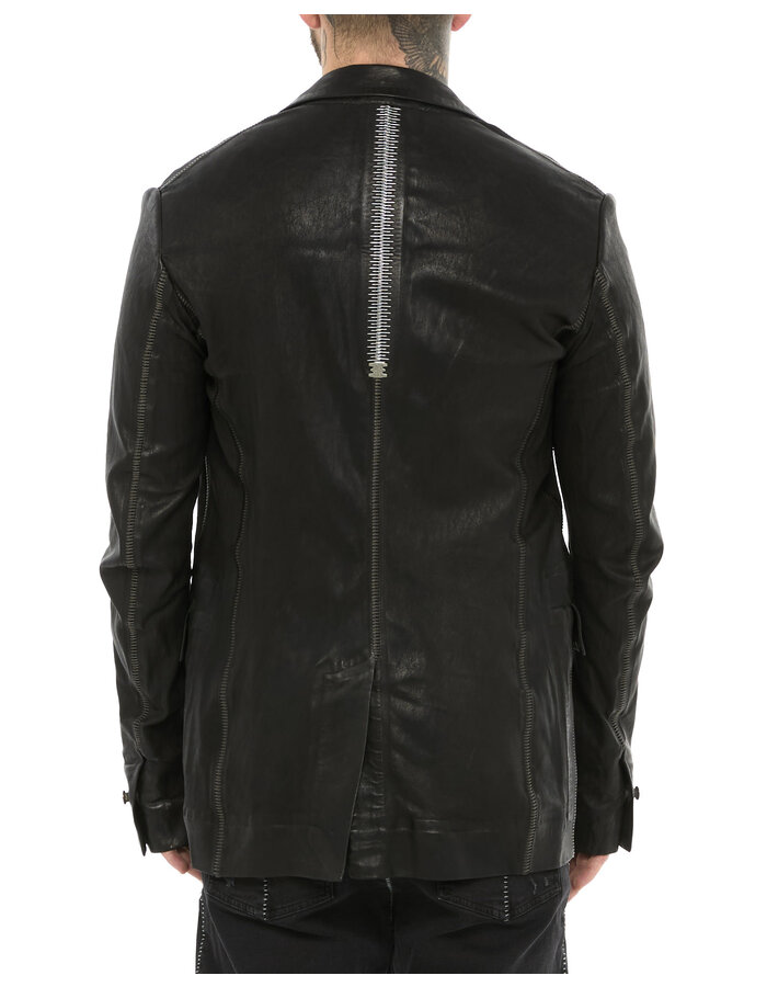 ISAAC SELLAM EXPERIENCE PIONNIER STRETCH LEATHER BLAZER
