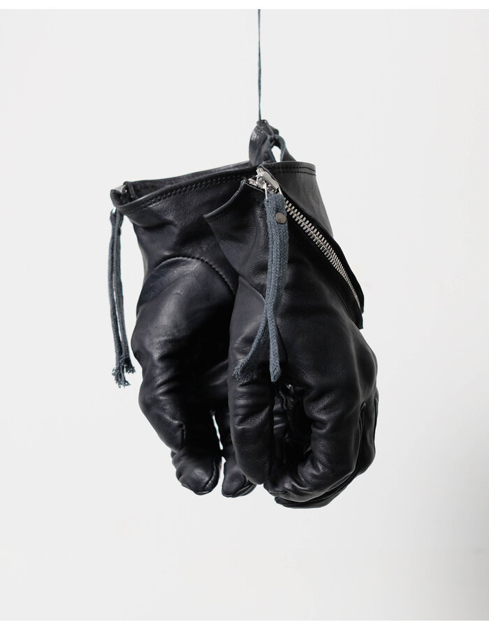 0.HIDE ZIPPED GLOVES
