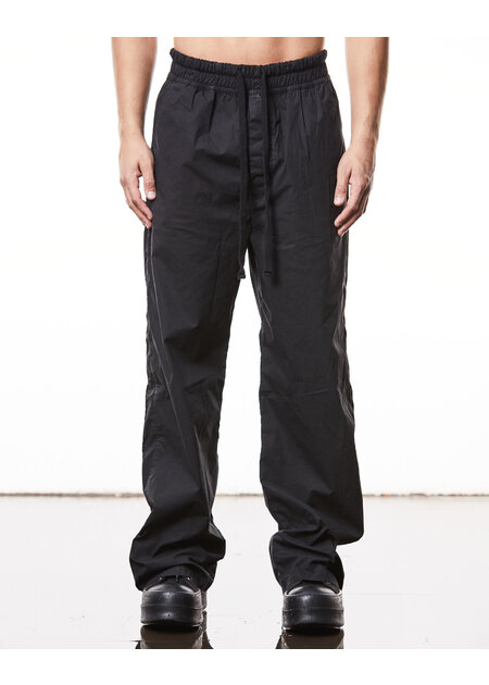 THOM KROM WASHED COTTON STRAIGHT LEG TROUSER - BLACK