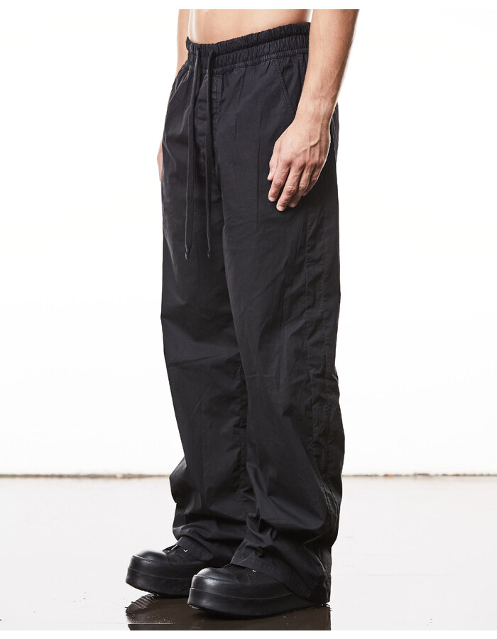 THOM KROM WASHED COTTON STRAIGHT LEG TROUSER - BLACK