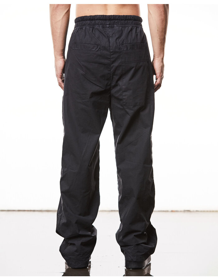 THOM KROM WASHED COTTON STRAIGHT LEG TROUSER - BLACK