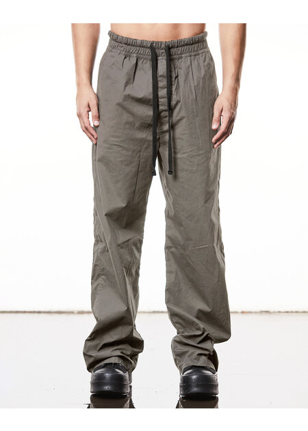 THOM KROM WASHED COTTON STRAIGHT LEG TROUSER - ROCK