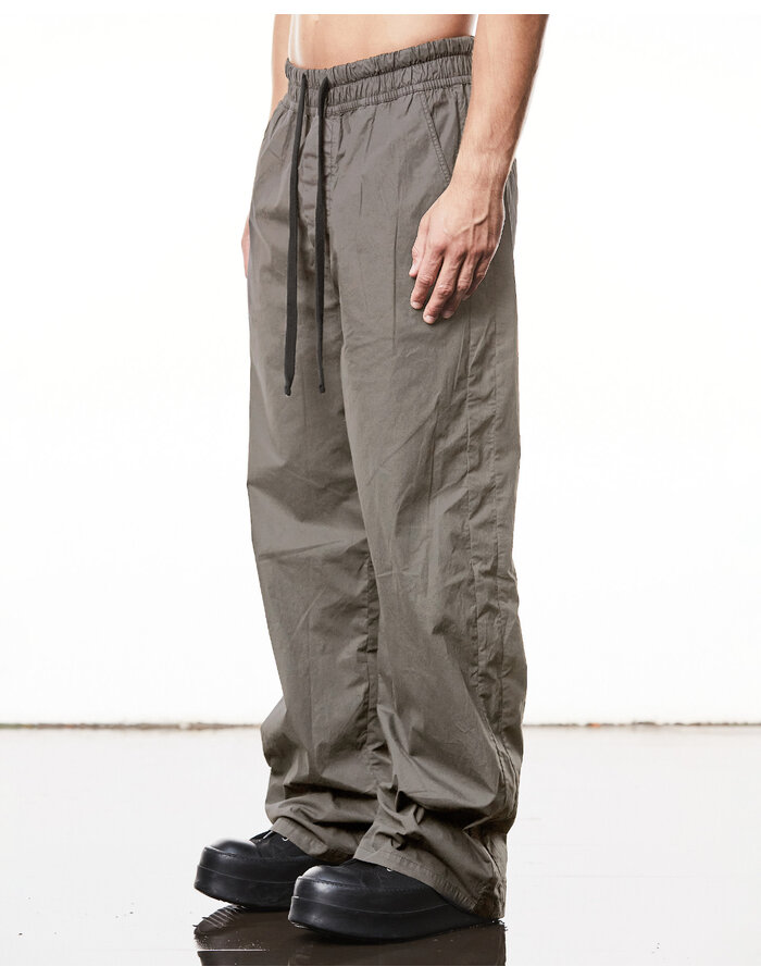 THOM KROM WASHED COTTON STRAIGHT LEG TROUSER - ROCK