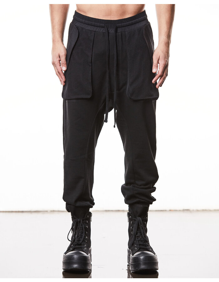 THOM KROM DROP CROTCH COTTON JOGGER WITH MESH POCKET