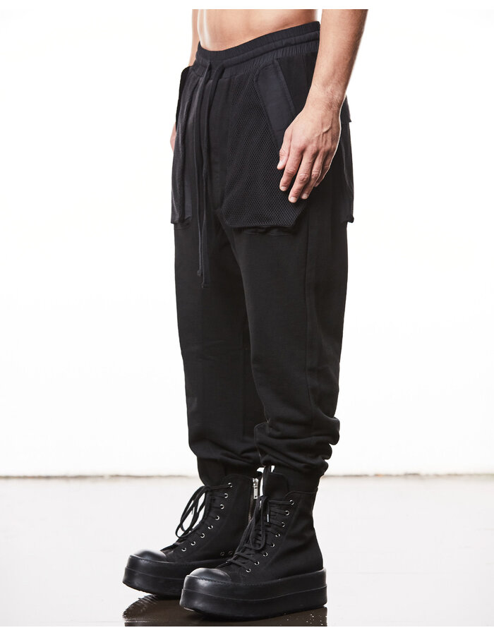 THOM KROM DROP CROTCH COTTON JOGGER WITH MESH POCKET