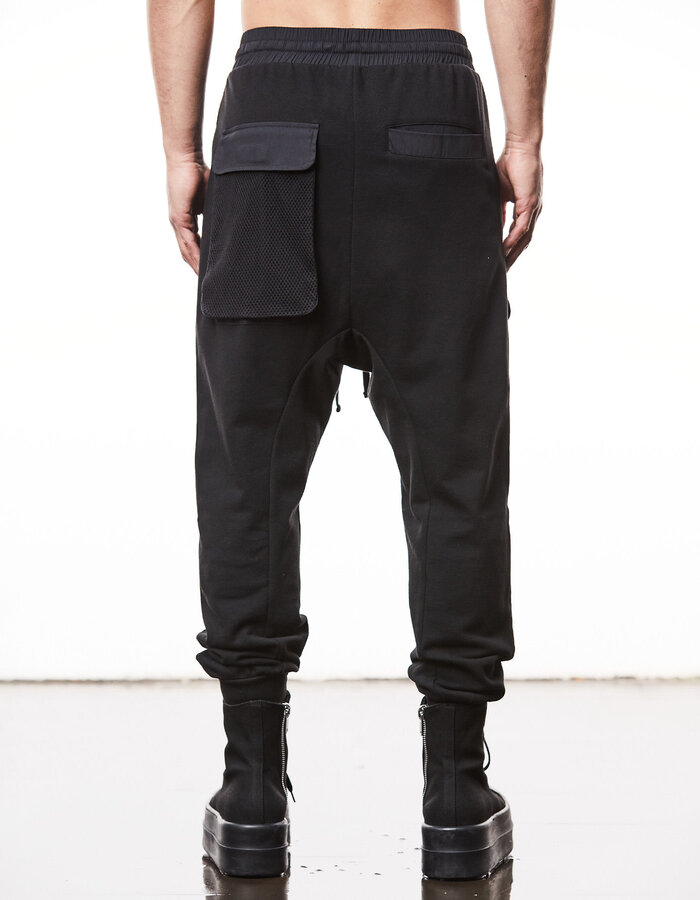 THOM KROM DROP CROTCH COTTON JOGGER WITH MESH POCKET
