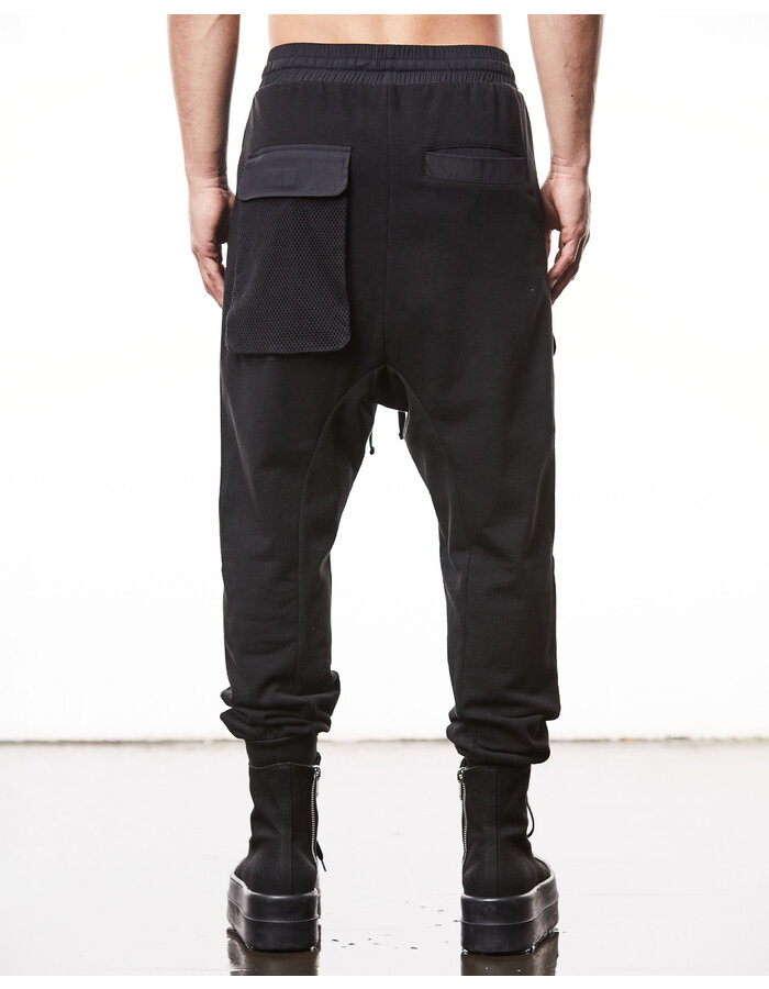 THOM KROM DROP CROTCH COTTON JOGGER WITH MESH POCKET