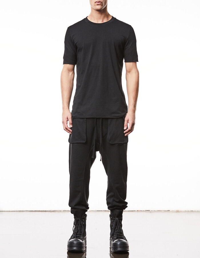 THOM KROM DROP CROTCH COTTON JOGGER WITH MESH POCKET