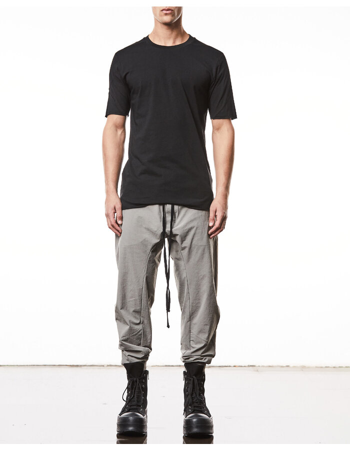 THOM KROM SCAR STITCH FITTED COTTON  T-SHIRT - BLACK