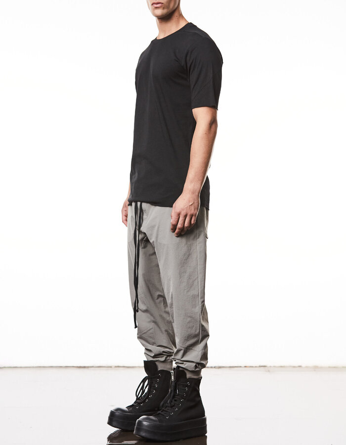 THOM KROM SCAR STITCH FITTED COTTON  T-SHIRT - BLACK