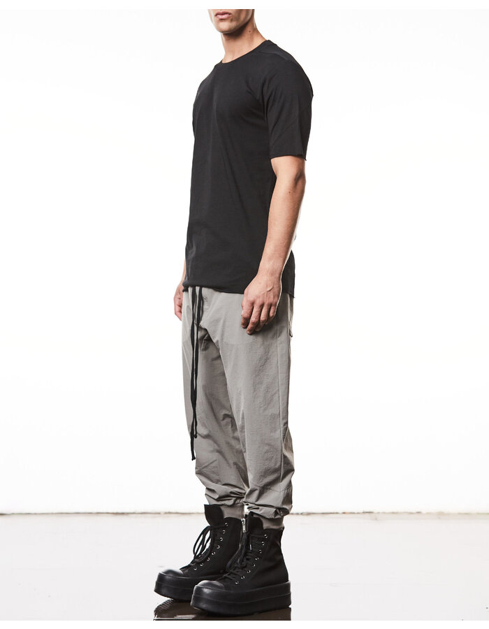 THOM KROM SCAR STITCH FITTED COTTON  T-SHIRT - BLACK
