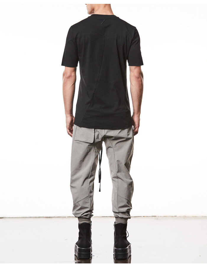 THOM KROM SCAR STITCH FITTED COTTON  T-SHIRT - BLACK