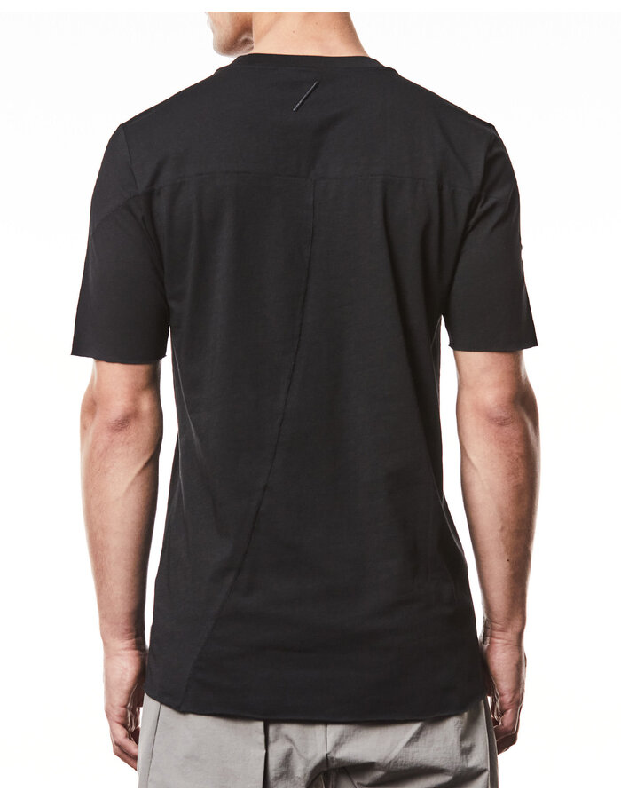 THOM KROM SCAR STITCH FITTED COTTON  T-SHIRT - BLACK
