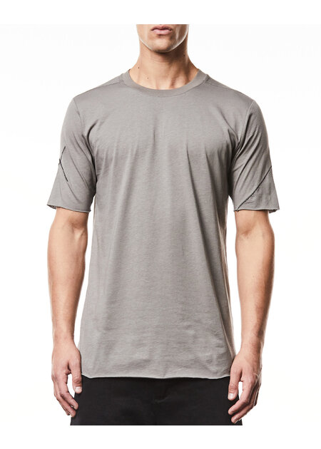 THOM KROM SCAR STITCH FITTED COTTON  T-SHIRT - ROCK