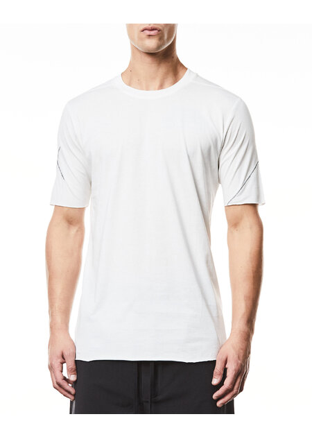 THOM KROM SCAR STITCH FITTED COTTON  T-SHIRT - OFF WHITE